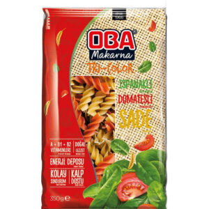 OBA Makarna Tricolour Ispanakli Domatesli Sade